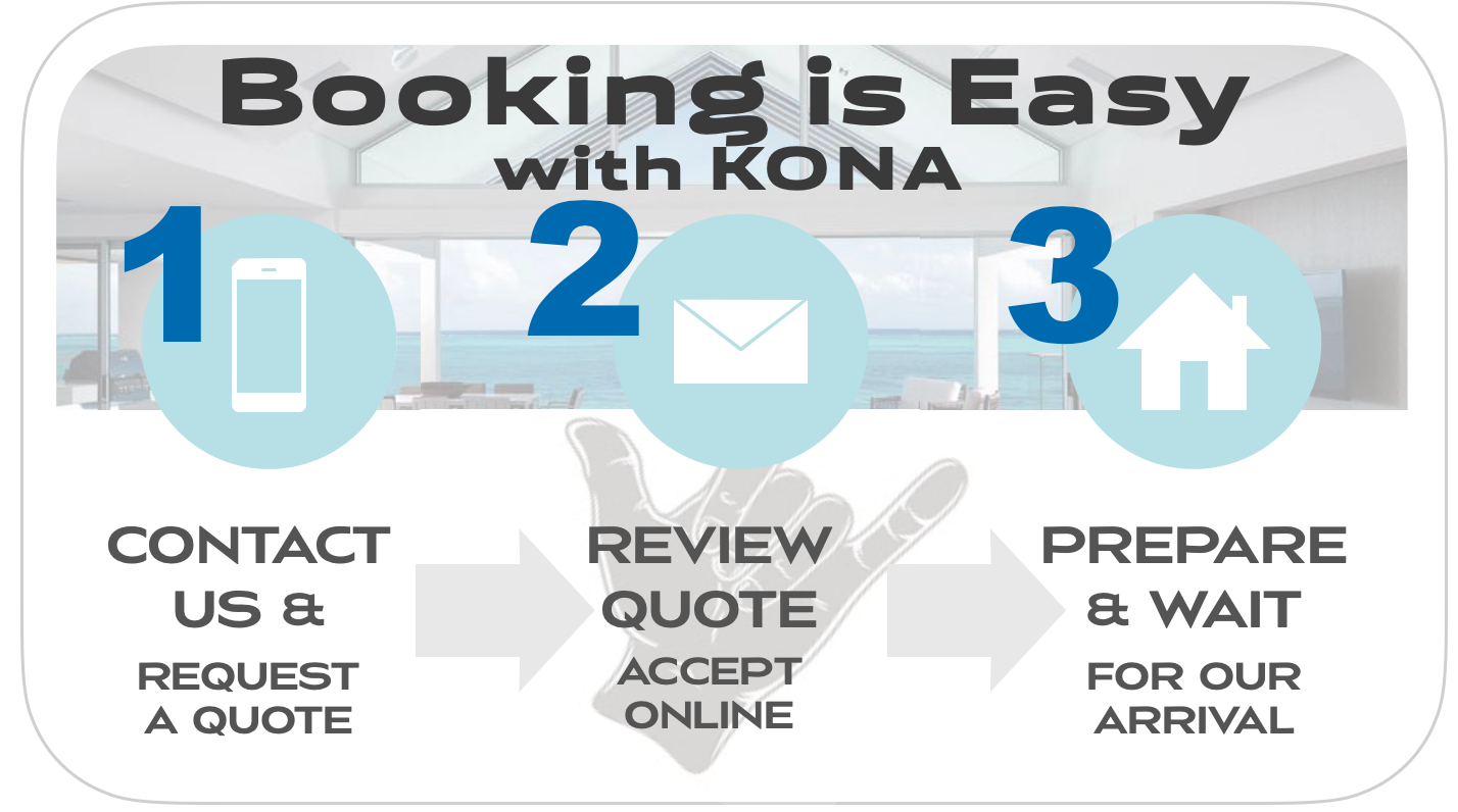 booking is easy with kona carpet